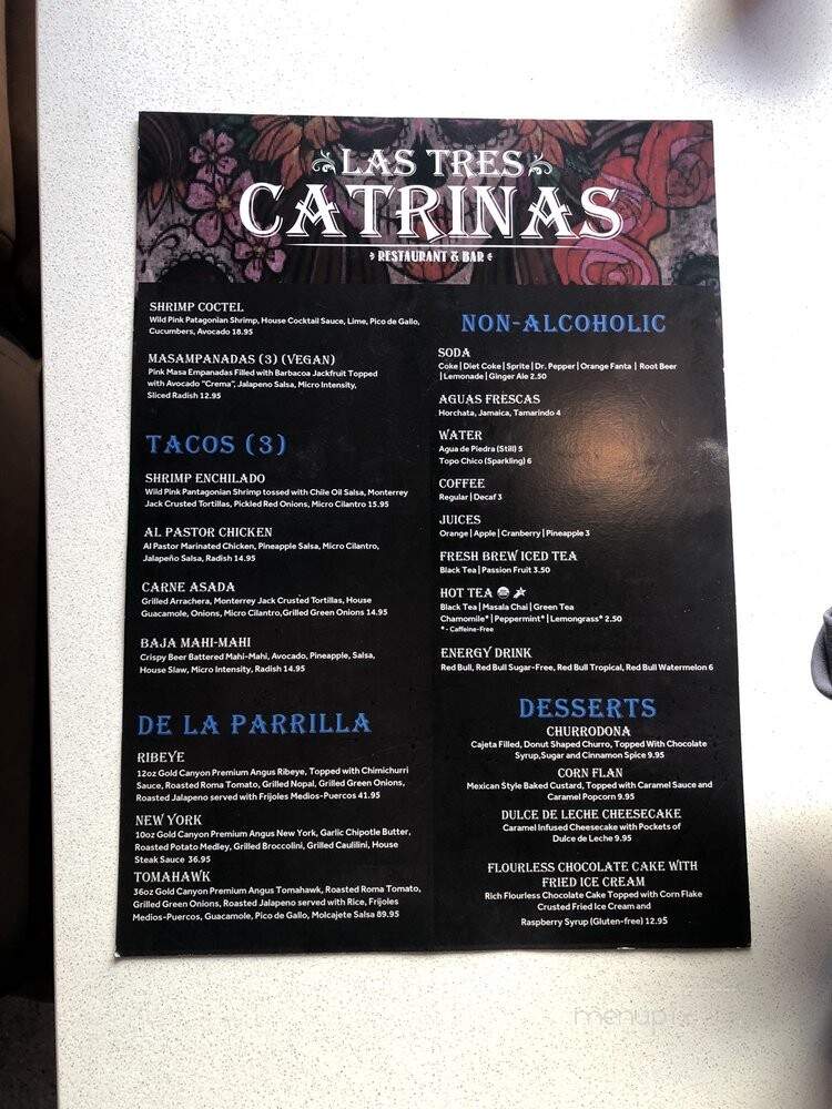 Las Tres Catrinas - Chula Vista, CA menu_pic