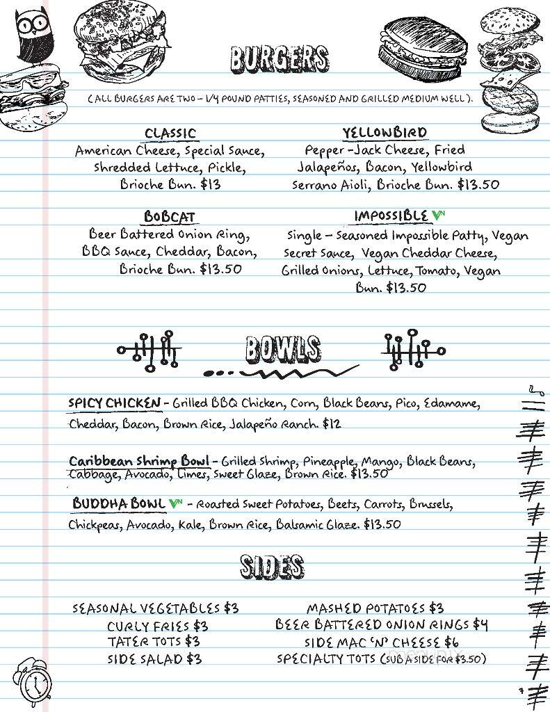 Bobcat Bonnie's - Clinton Township, MI menu_pic