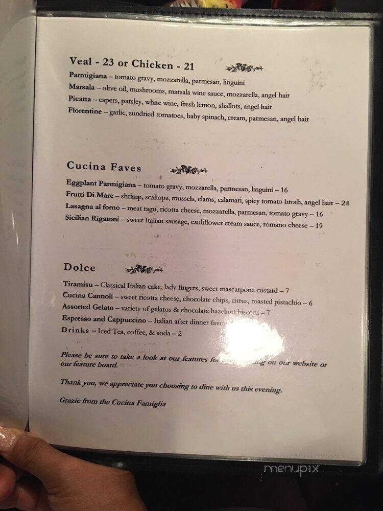 Curt's Cucina - Southern Pines, NC menu_pic