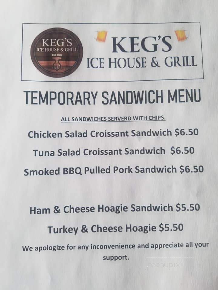 Keg's Ice House & Grill - Houston, TX menu_pic