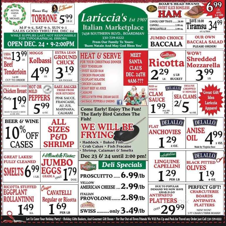 Lariccia's Italian Marketplace - Boardman, OH