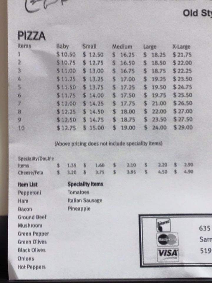 Enzo's Pizza - Sarnia, ON menu_pic