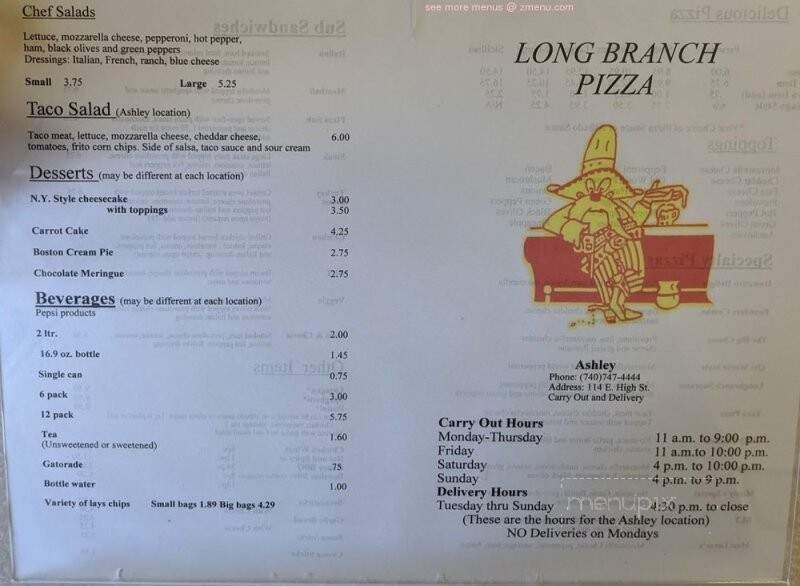 Long Branch Pizza - Ashley, OH