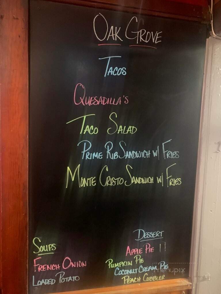Oak Grove Tavern - Avis, PA menu_pic
