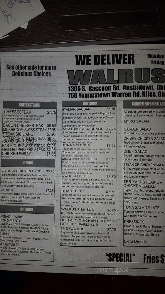 Walrus Subs - Youngstown, OH