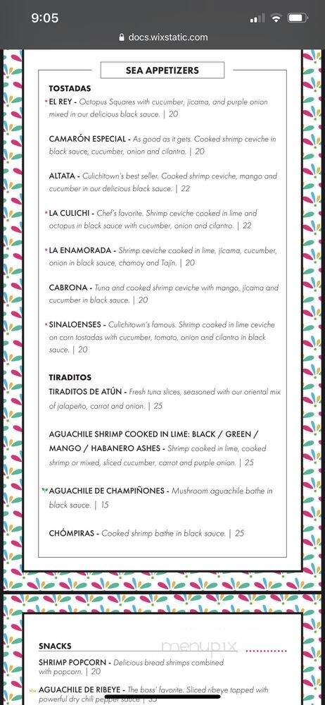 Mama Por Dios - Los Angeles, CA menu_pic