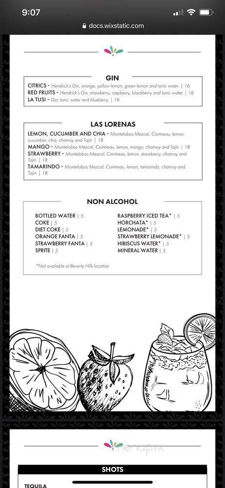 Mama Por Dios - Los Angeles, CA menu_pic