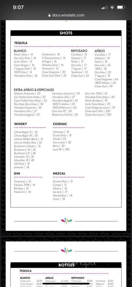 Mama Por Dios - Los Angeles, CA menu_pic
