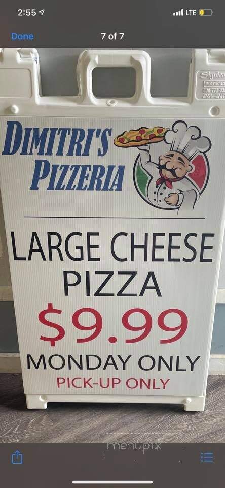 Dimitri's Pizzeria - Elbridge, NY menu_pic
