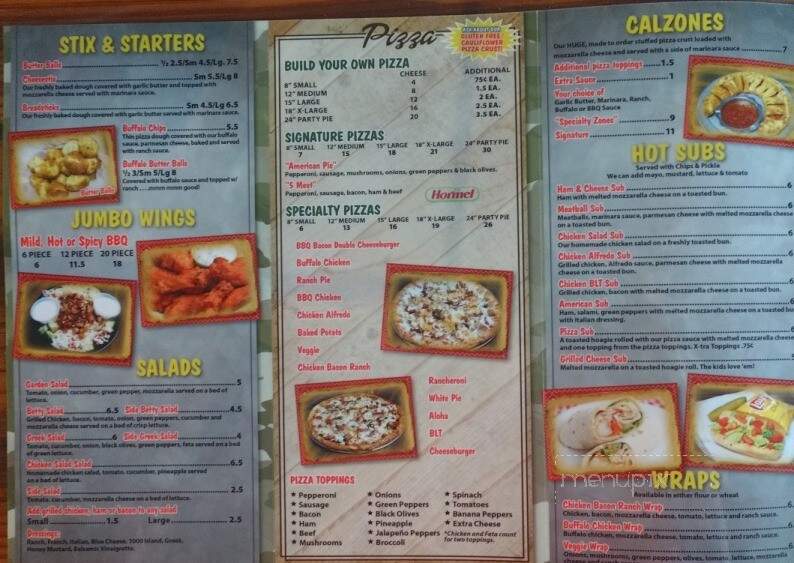 American Pie Pizzeria - Carrollton, GA menu_pic
