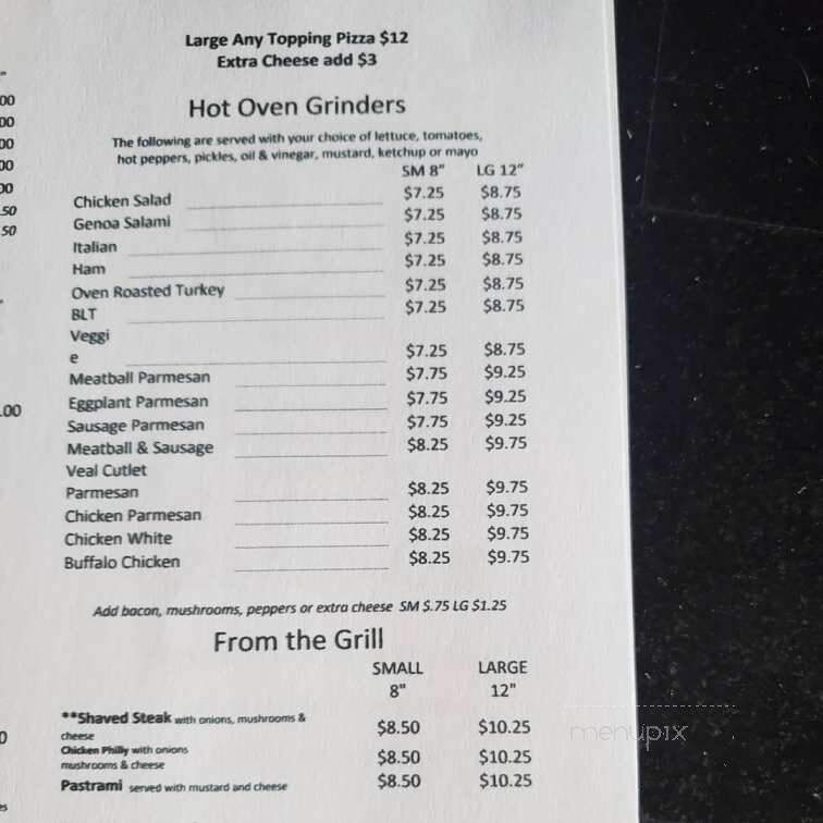 D B's Pizza - Wakefield, RI menu_pic