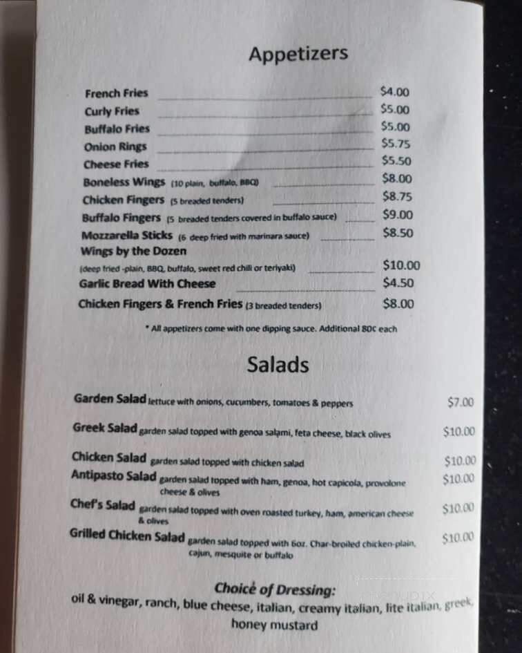 D B's Pizza - Wakefield, RI menu_pic