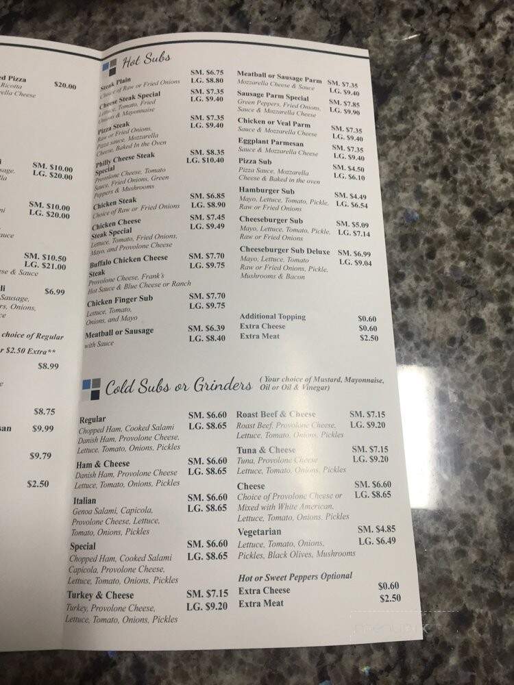 Frank's Pizza - North East, MD menu_pic