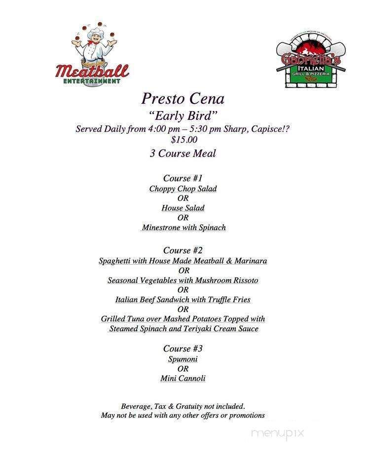 Gabriella's Italian Grill & Pizzeria - South Padre Island, TX menu_pic
