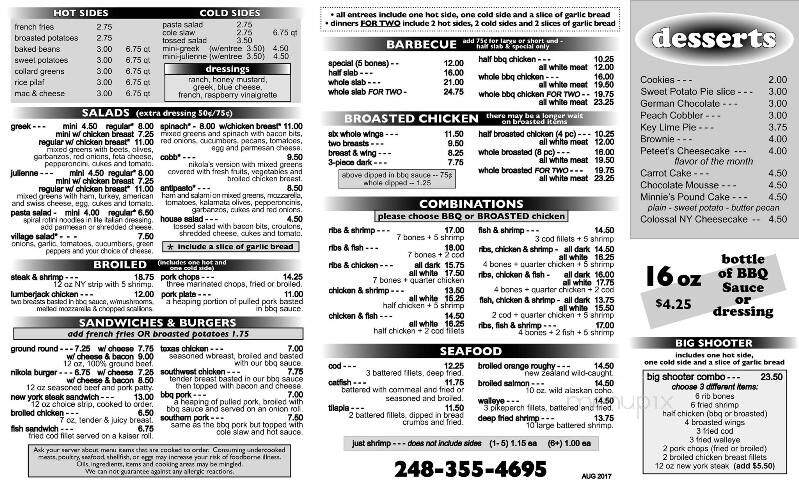 Nikola's - Southfield, MI menu_pic
