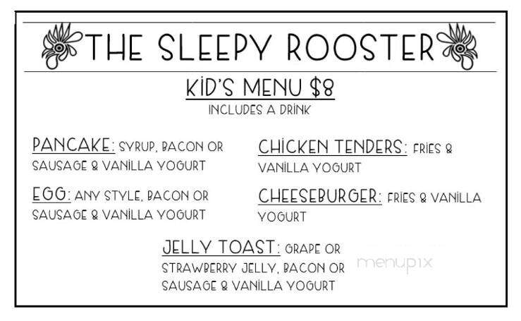 The Sleepy Rooster - Chagrin Falls, OH menu_pic