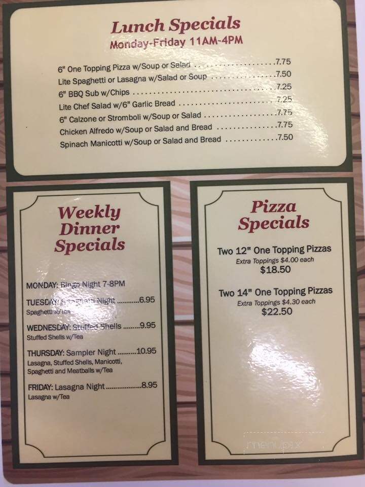 Betty's Pizza & Subs - Melrose, FL menu_pic