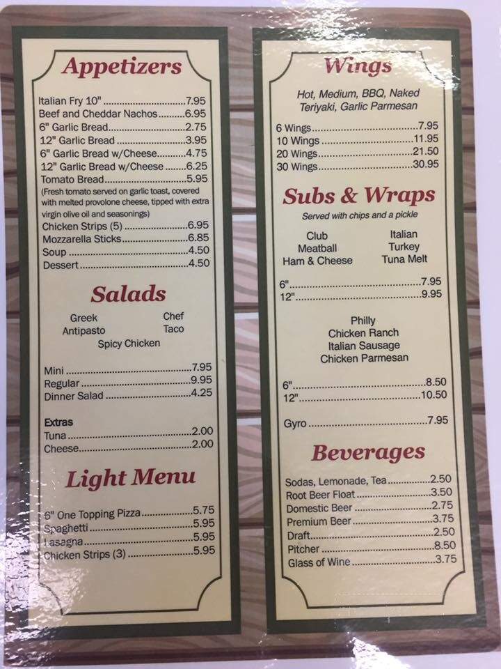 Betty's Pizza & Subs - Melrose, FL menu_pic