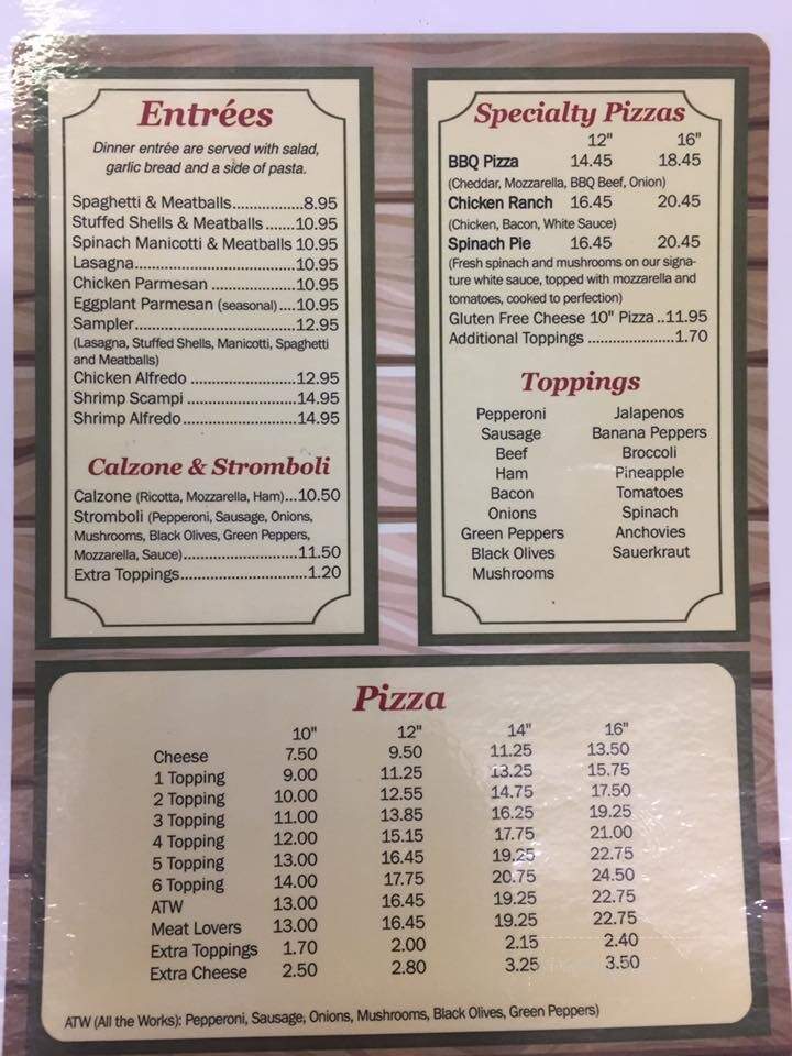 Betty's Pizza & Subs - Melrose, FL menu_pic