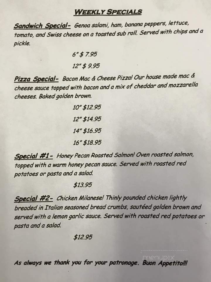 Betty's Pizza & Subs - Melrose, FL menu_pic
