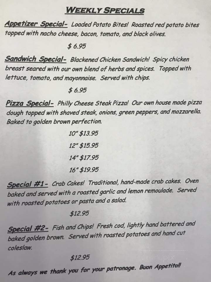 Betty's Pizza & Subs - Melrose, FL menu_pic