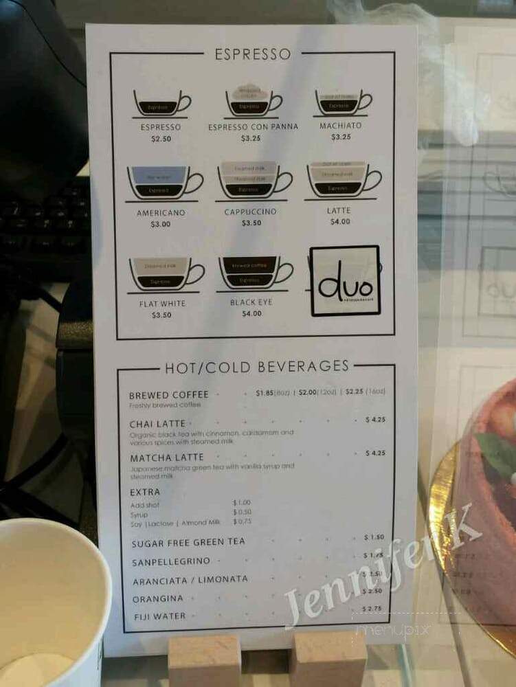 Duo Patisserie & Cafe - Markham, ON menu_pic