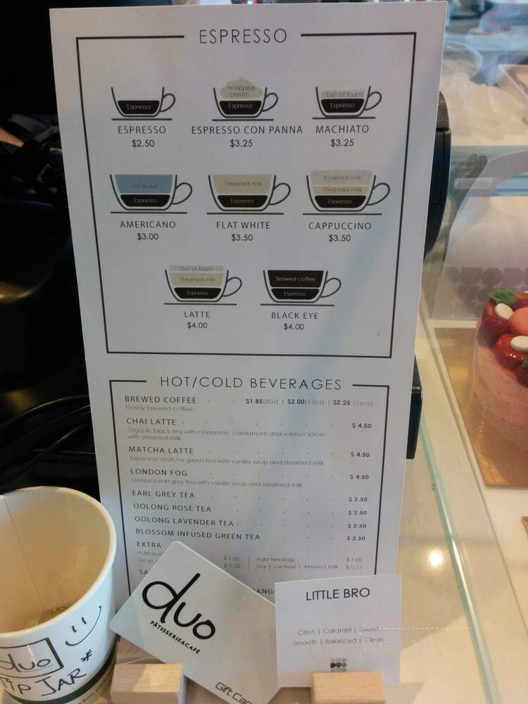 Duo Patisserie & Cafe - Markham, ON menu_pic