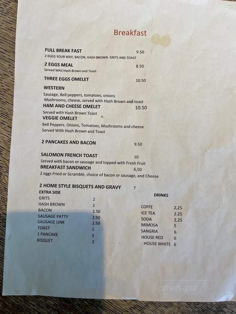 Sisters' - Port St Joe, FL menu_pic