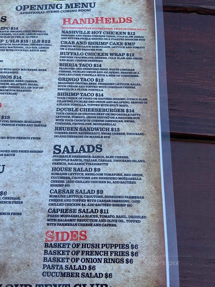 Holy Mackerel - Hopewell, VA menu_pic