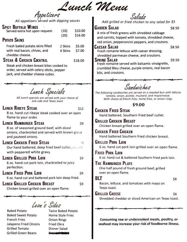 Leon's Steakhouse Saloon - Longview, TX