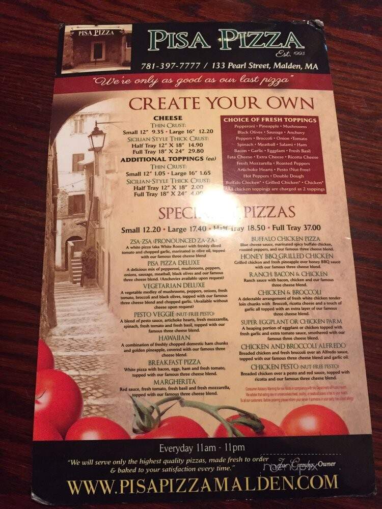 Pisa Pizza - Malden, MA