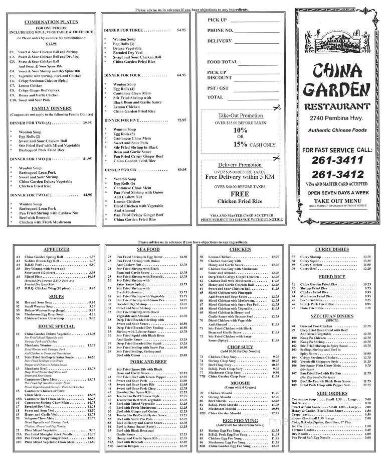 China Garden Family Restaurant - Winnipeg, MB