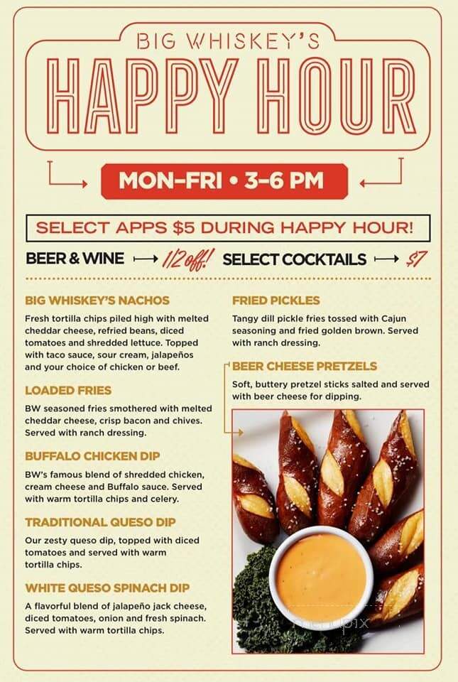 Big Whiskey's - Hoover, AL menu_pic