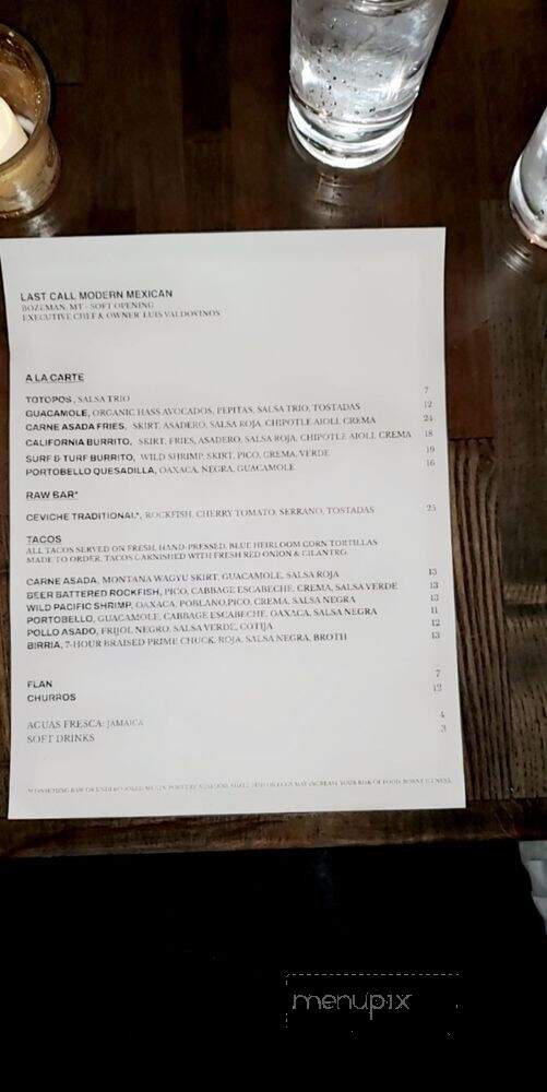 Last Call Modern Mexican - Bozeman, MT menu_pic