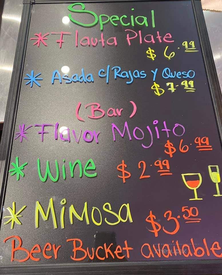 Agave Jalisco Mexican Resturant - San Saba, TX menu_pic