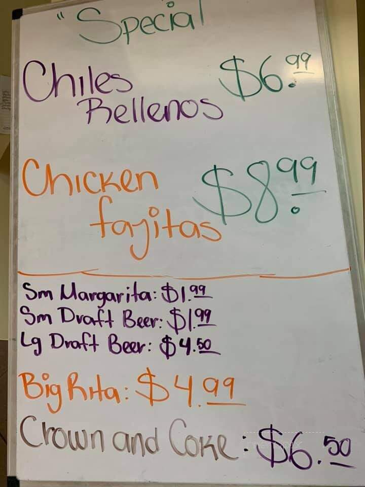 Agave Jalisco Mexican Resturant - San Saba, TX menu_pic