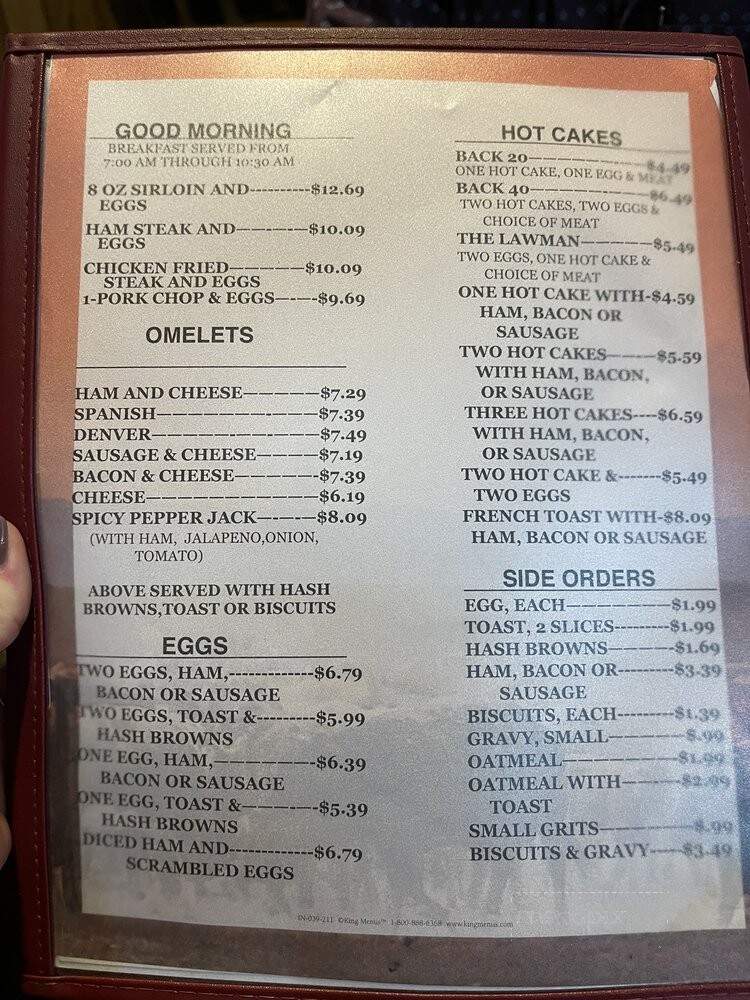 Section Hand Steak House - Brownwood, TX menu_pic