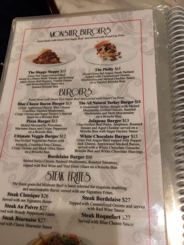 Sugar Factory - Mashantucket, CT menu_pic