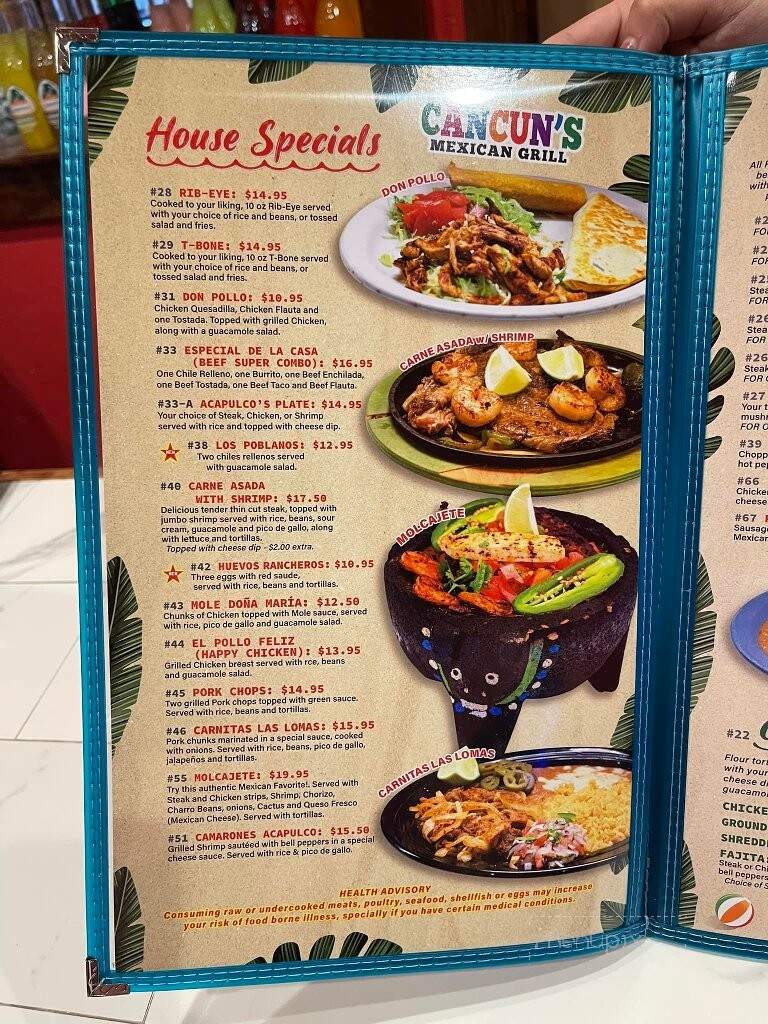 Cancun Mexican Grill - Bonifay, FL menu_pic