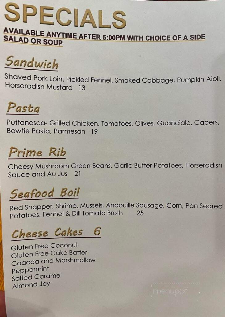 The Chop Shop - Butler, PA menu_pic