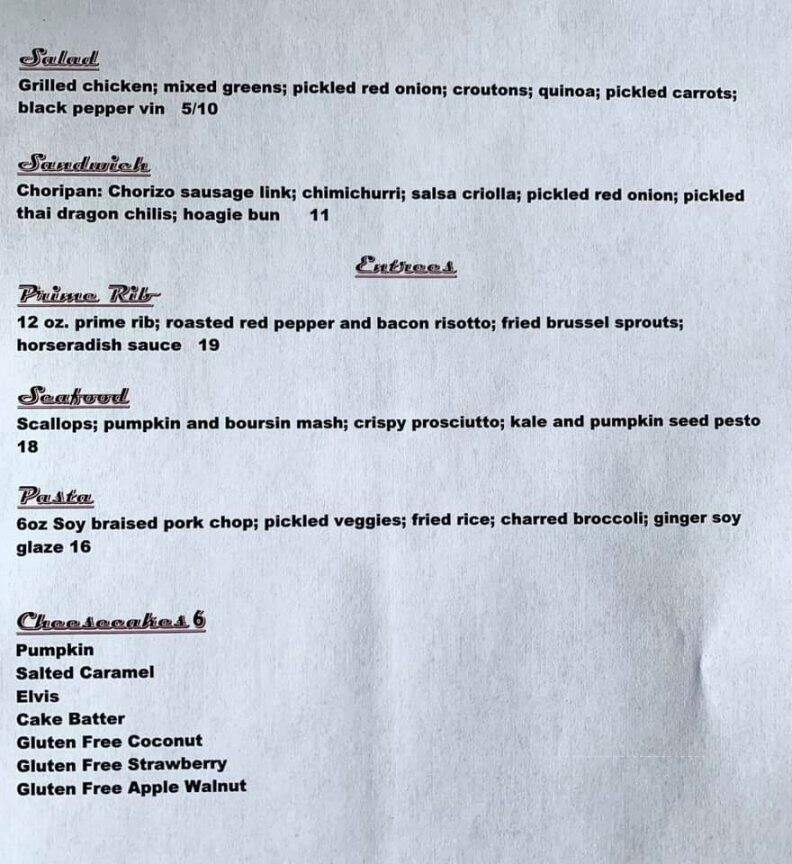 The Chop Shop - Butler, PA menu_pic