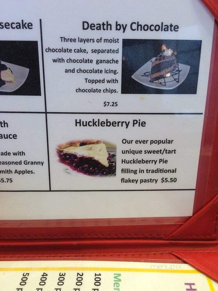 Huckleberry's Family Restaurant - Invermere, BC menu_pic