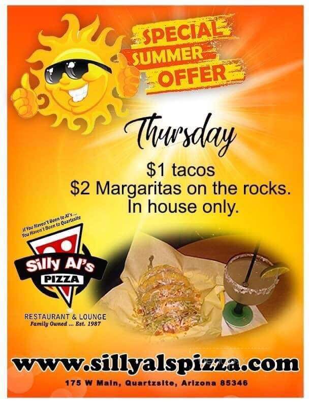 Silly Al's Pizza In Quartzsite - Quartzsite, AZ menu_pic