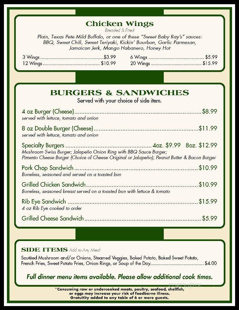 Haggerty's Steakhouse - Roanoke Rapids, NC menu_pic