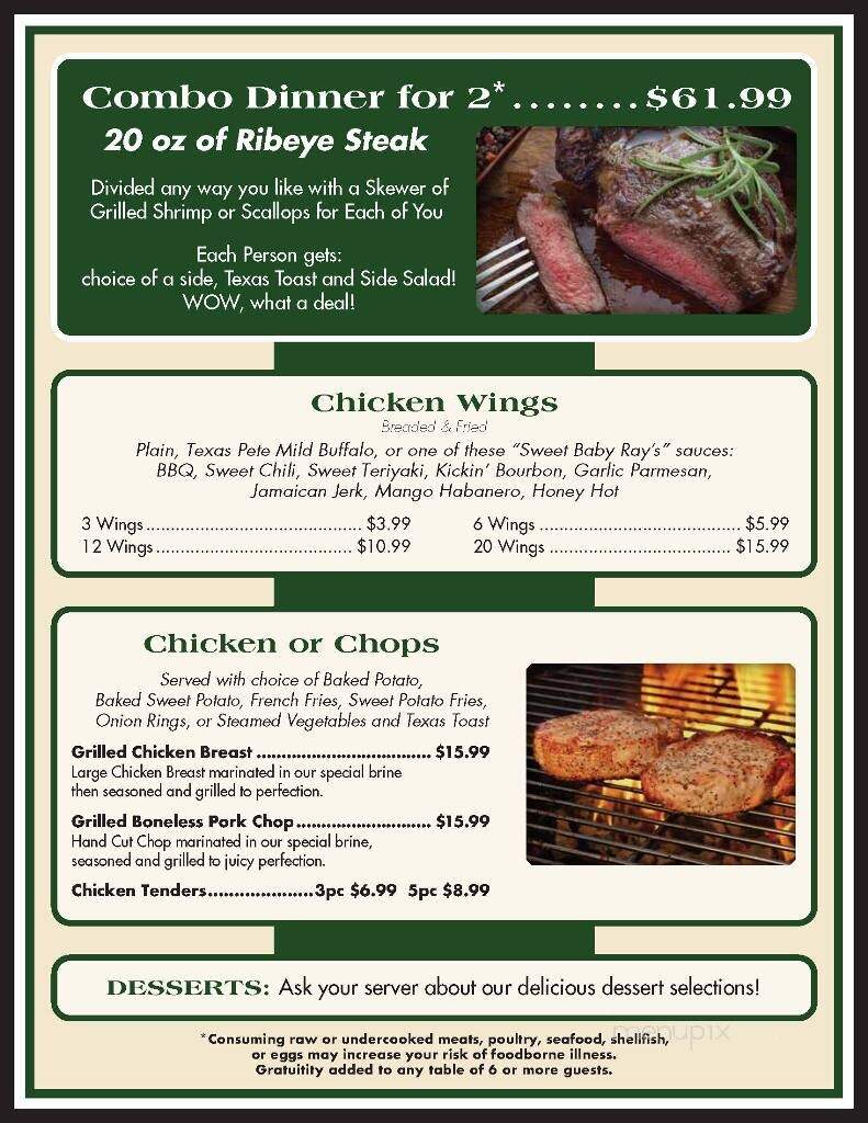 Haggerty's Steakhouse - Roanoke Rapids, NC menu_pic