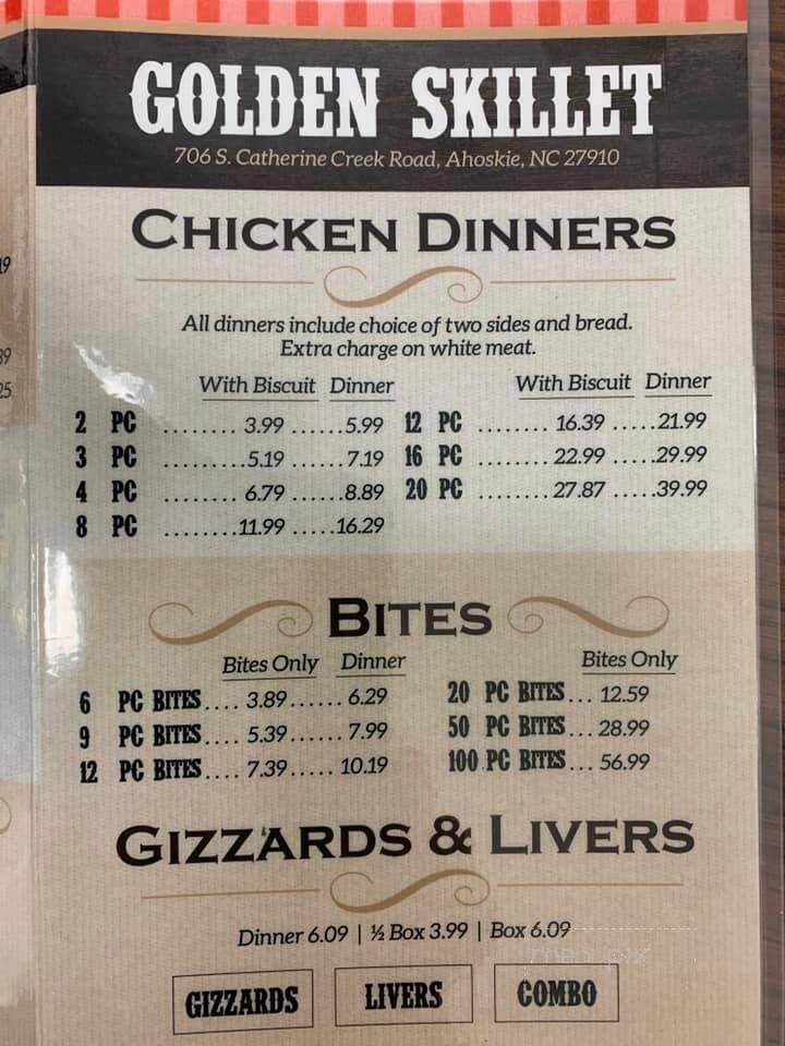 Golden Skillet - Ahoskie, NC menu_pic