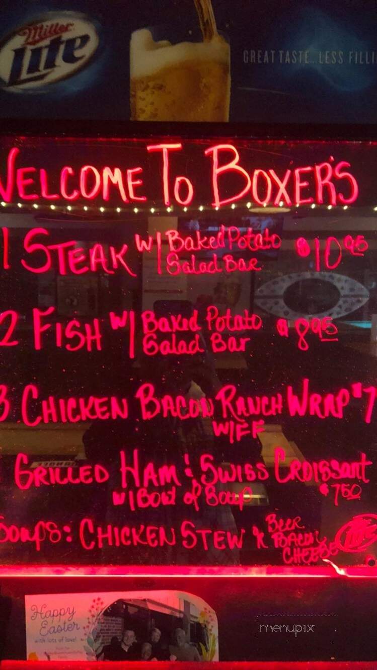 Boxer's Bar & Grill - Faribault, MN menu_pic