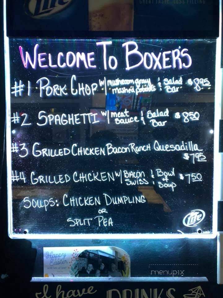 Boxer's Bar & Grill - Faribault, MN menu_pic