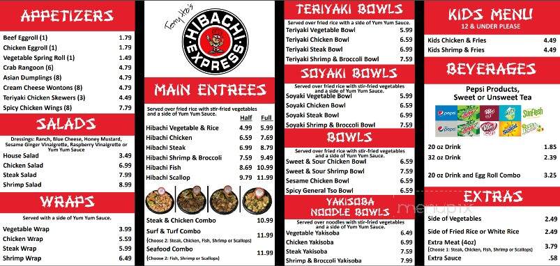 Hibachi Express - Americus, GA menu_pic
