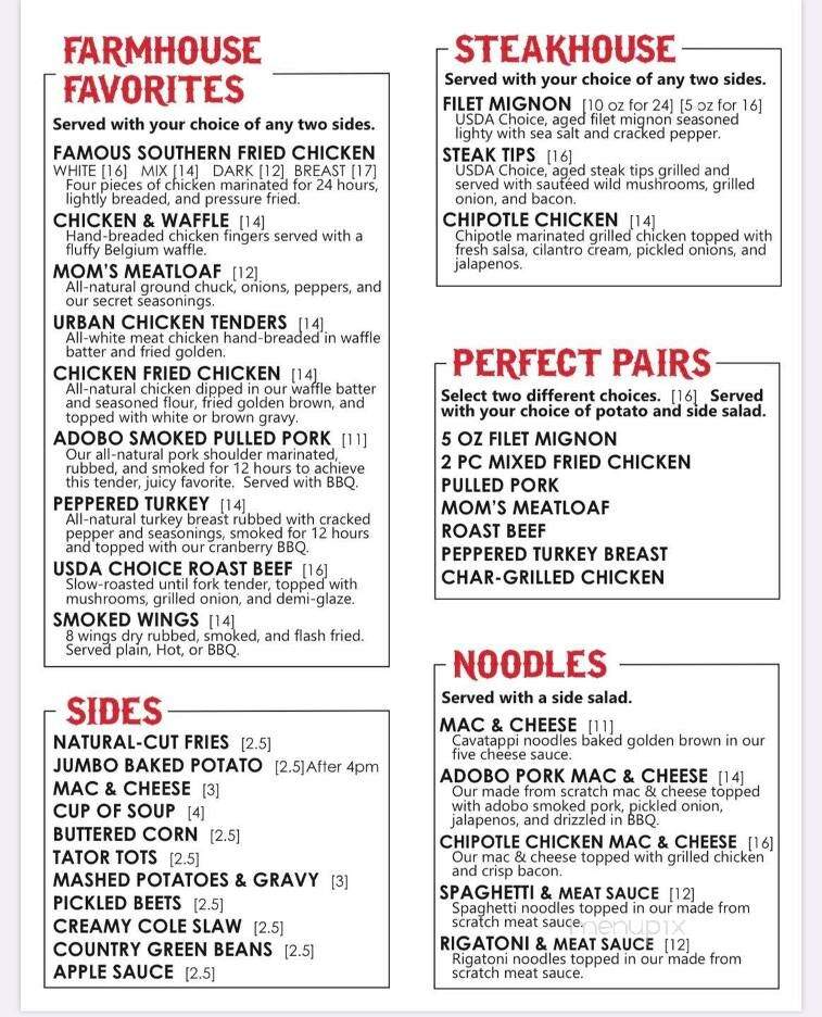 Urban Farmhouse Eatery & Pie Co - Highland, IL menu_pic